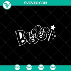 Boo Mickey Head Pumpkin SVG with Halloween and Mickey Mouse design for spooky crafting projects.