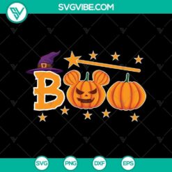 Boo Pumpkin SVG design with Halloween elements, ideal for crafting projects.