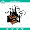 Boo To You SVG featuring Mickey and Minnie Mouse in Halloween theme ideal for crafting projects.