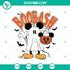 Halloween-themed SVG design with Mickey Mouse ears, perfect for digital crafting projects. Great for Boobash and Halloween celebrations.