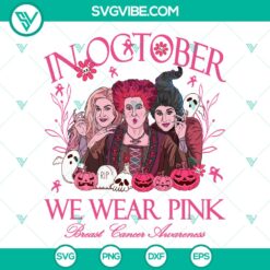 Breast Cancer Hocus Pocus SVG | Pink Awareness Halloween Cut Files