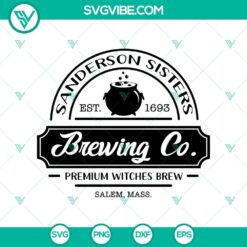 Halloween-themed Brewing Co and Hocus Pocus Poison SVG design for digital products concept. Perfect for spooky holiday crafts.