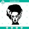Bride of Frankenstein stencil SVG for Halloween crafting projects. Frankenstein theme SVG design.