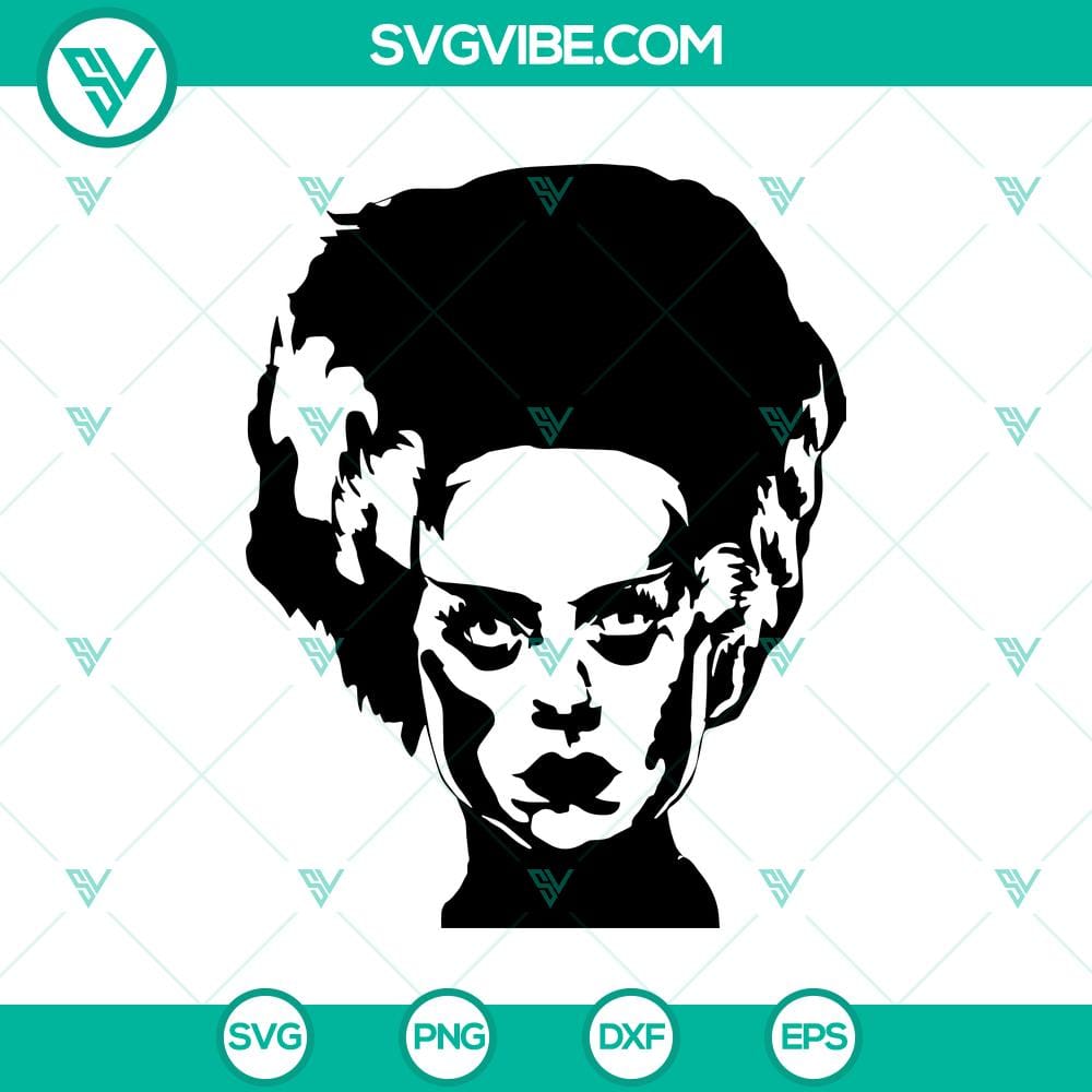 bride-of-frankenstein-stencil-svg-halloween-svg-frankenstein-svg.jpg Bride of Frankenstein stencil SVG for Halloween crafting projects. Frankenstein theme SVG design.