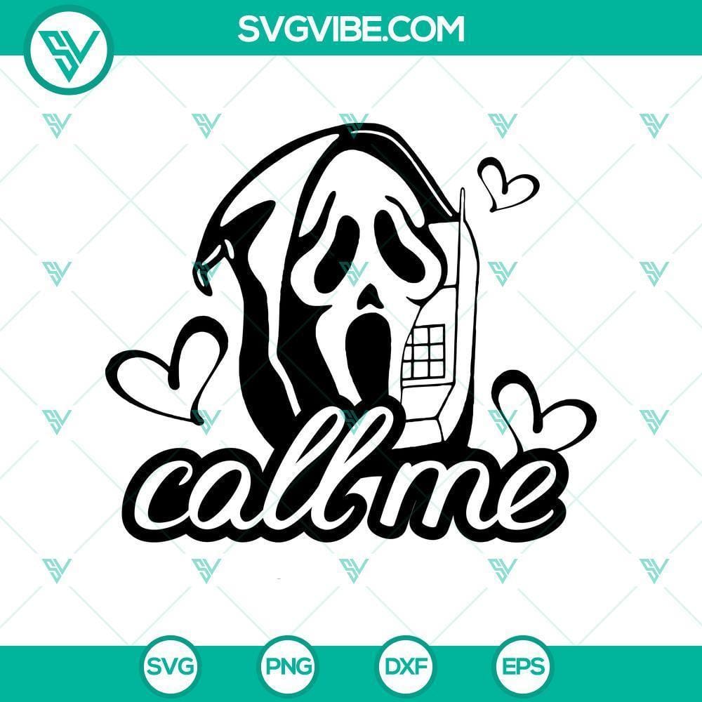 Halloween SVG, Call Me Halloween SVG, Halloween SVG, Horror SVG Spooky Halloween SVG design with "Call Me Halloween" and horror elements for digital crafting projects. Great for Halloween decor.