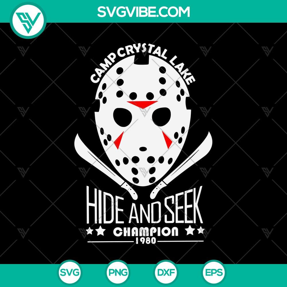 camp-crystal-lake-hide-and-seek-champion-1980-svg-jason-voorhees-svg-horror-characters-svg.jpg Camp Crystal Lake Hide And Seek Champion 1980 SVG featuring Jason Voorhees and other horror characters, perfect for horror fans and Halloween projects.