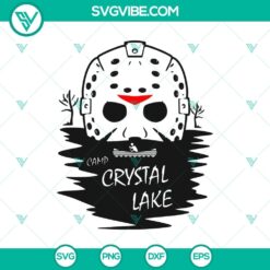 Camp Crystal Lake Halloween SVG with a Scary Horror theme, perfect for spooky crafting projects.