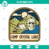 Camp Crystal Lake, Jason Voorhees, Halloween Friday The 13th SVG file for horror movie fans.
