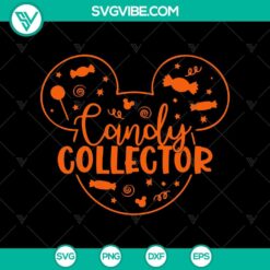 Mickey Halloween SVG with Candy Collector and Mickey Ears design for Halloween celebrations. Perfect for DIY crafts and shirts.