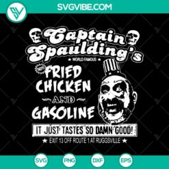 Captain Spauldings and Zombie Characters SVG for Halloween, Horror-themed designs.