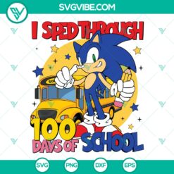 Cartoons Sonic 100 Days of School SVG | Classroom Celebration Cut Files