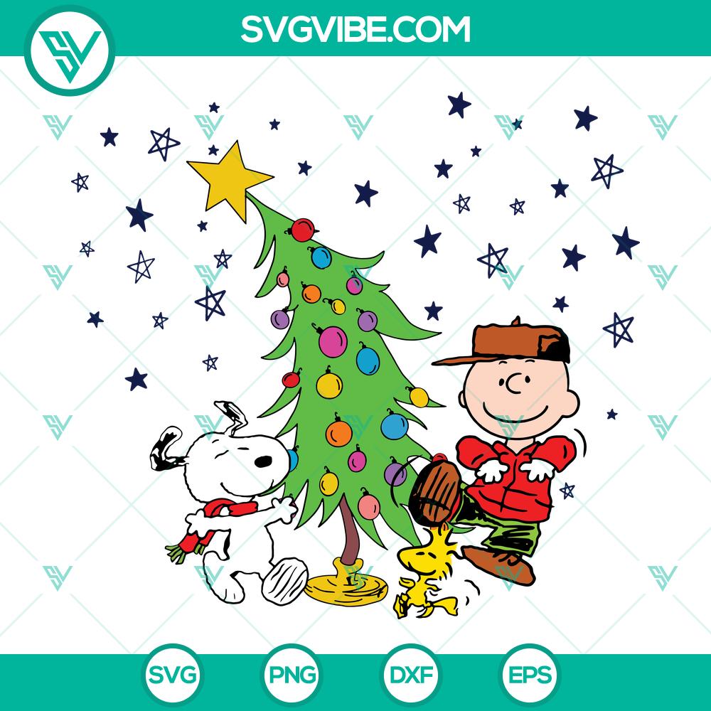 Charlie Brown Christmas SVG DXF EPS PNG Files Charlie Brown Christmas SVG DXF EPS PNG files showing festive holiday design with iconic Charlie Brown and Snoopy characters. Great for crafts.