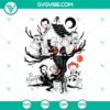 Chibi horror characters friends SVG, perfect for Halloween designs.