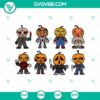 Chibi Horror Pumpkin Head SVG illustration, featuring spooky Halloween characters, perfect for scary-themed designs.