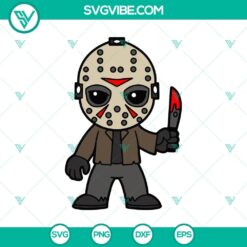 Chibi Jason Halloween SVG with scary, horror theme.
