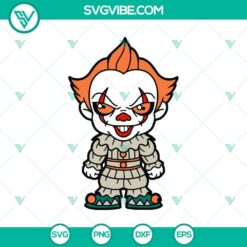 Chibi The Dancing Clown SVG, Pennywise Halloween SVG, Pennywise Scary SVG, Pennywise Horror SVG