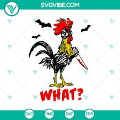 Scary Chicken Halloween SVG design, perfect for spooky crafts and decorations.