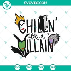 Chillin Like A Villain SVG, Halloween SVG, Scary SVG, Oct 31 SVG