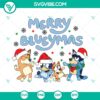 Christmas Bluey Family Merry Blueymas SVG | Holiday Cartoons Cut Files 2