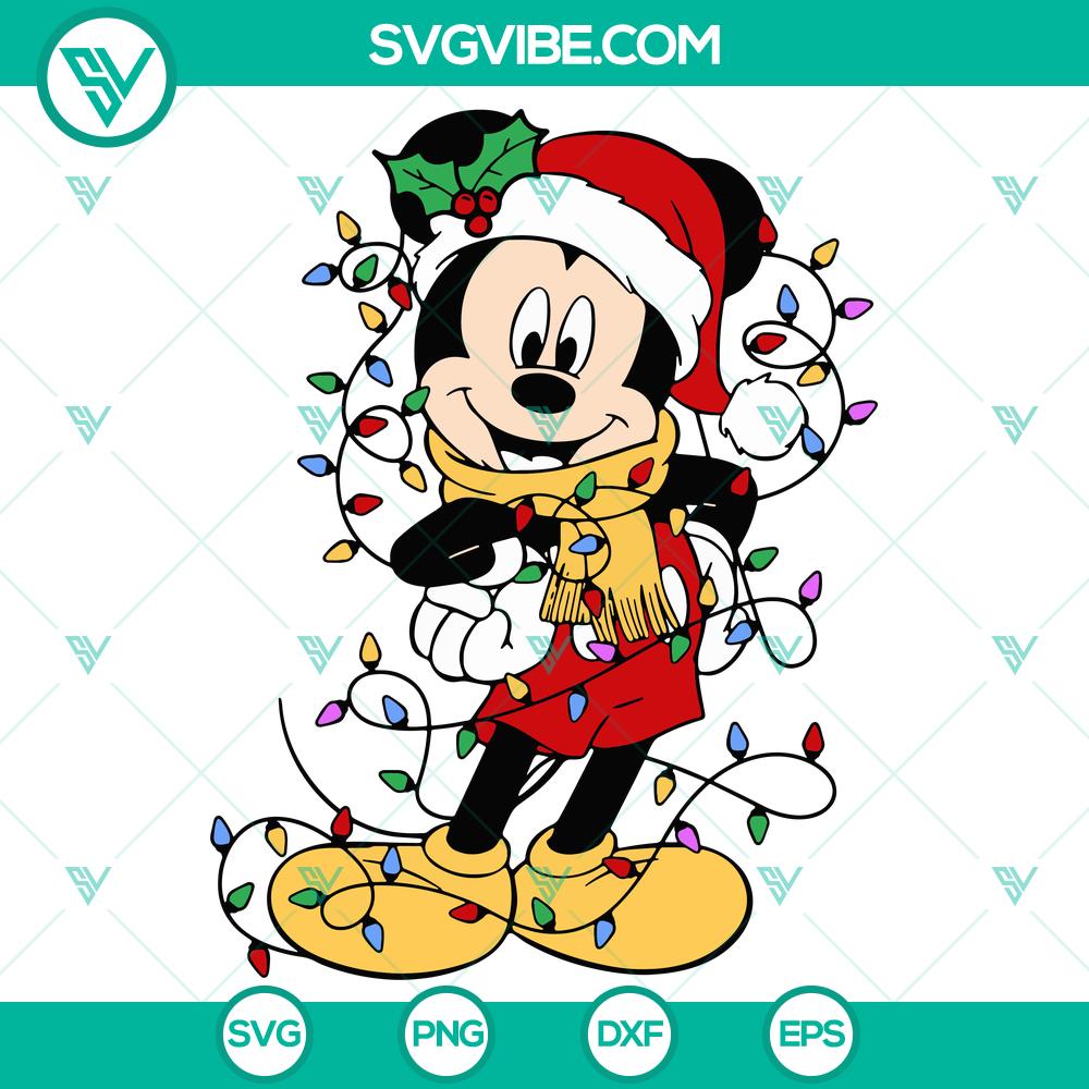 Christmas Lights Minnie Mouse SVG DXF EPS PNG Files Minnie Mouse Christmas lights SVG, DXF, EPS, PNG files for holiday crafting and decoration.