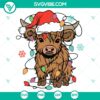 Retro Christmas cow design in SVG, DXF, EPS, and PNG file formats for crafting projects.