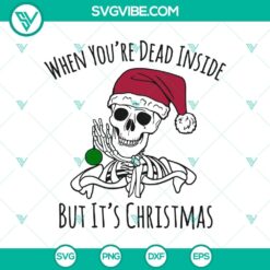 Spooky Christmas and Halloween-themed skeleton SVG design for horror enthusiasts.