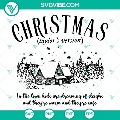Christmas Taylor Version SVG DXF EPS PNG files for holiday crafting projects featuring festive designs and elements.