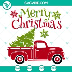 Christmas Truck SVG, Merry Christmas SVG, Red vintage Truck SVG, Christmas SVG File