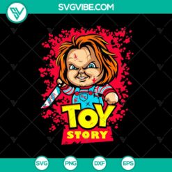 Chucky Toy Story Bloody Horror Movie Characters Halloween SVG, Halloween SVG, Scary SVG, Horror SVG