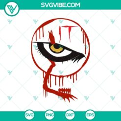 Clown eye SVG design with Pennywise horror theme, ideal for IT fans.
