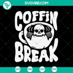 Coffin Break Halloween SVG with scary design for Oct 31 celebration.