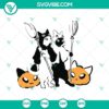 Cartoon Couple Cat Halloween SVG with Horror and Scary Elements for Halloween Projects.