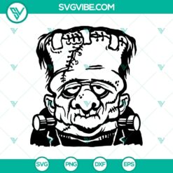 Creasy Face Frankenstein SVG design featuring The Man Who Made Monster. Unique Frankenstein theme SVG file.
