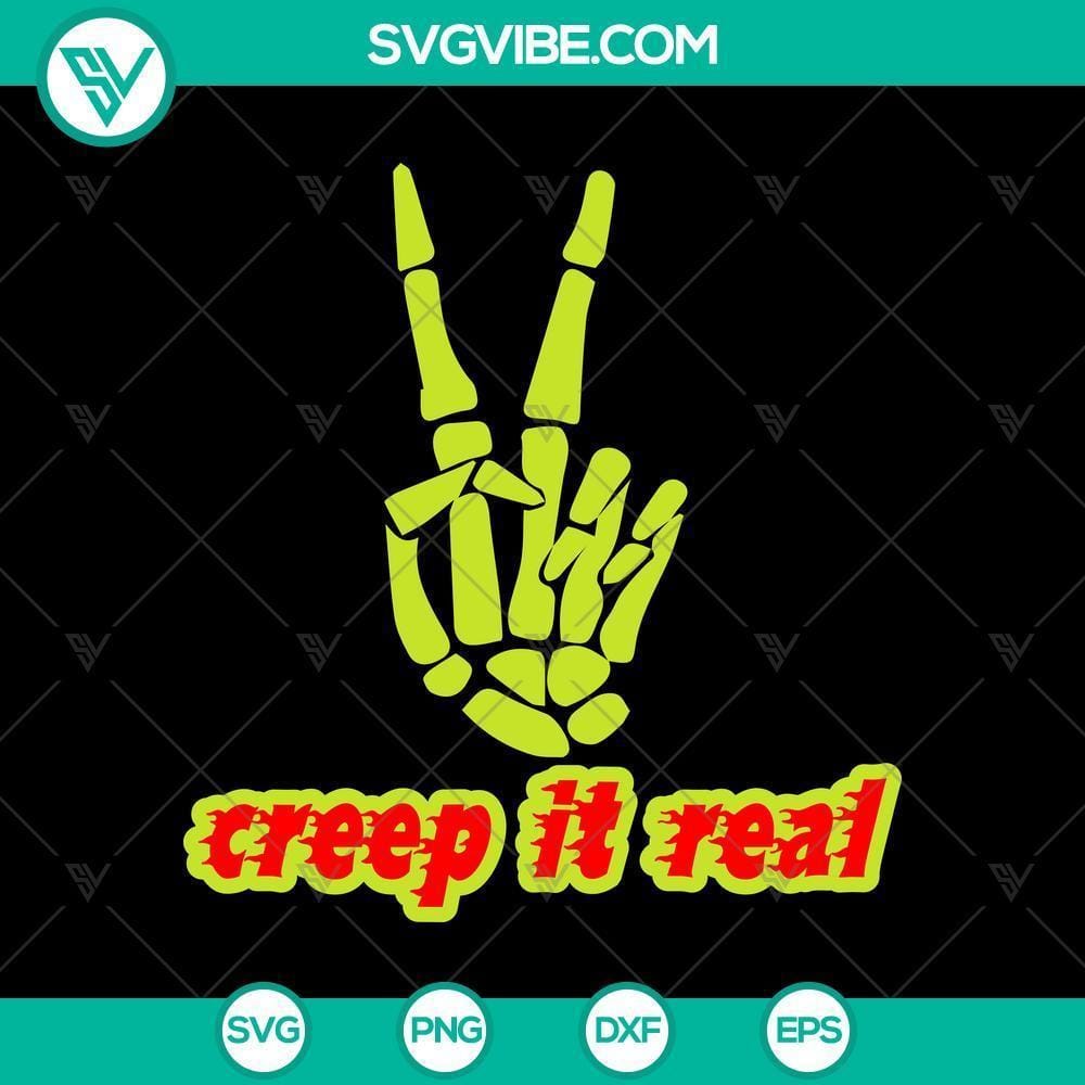 Halloween SVG, Creep It Real SVG, Halloween SVG, Horror SVG Creep it Real SVG design for Halloween featuring Horror elements. Ideal for spooky crafting projects.