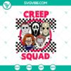 Creep Squad SVG featuring horror Halloween design for digital crafting projects.