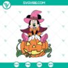 Adorable Mickey Pink Witch Halloween Pumpkin Disney SVG with Mickey and Minnie characters, perfect for Halloween crafts.