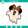 Adorable Minnie Ghost SVG with Disney Halloween theme, featuring Mickey And Minnie. Great for Halloween crafts.