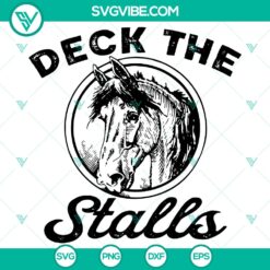 Festive horse-themed SVG DXF EPS PNG files for holiday crafting. Great for Christmas decor projects.