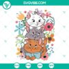 Disney Aristocats Floral SVG with cat cut files in flower theme design. Perfect for crafting projects.