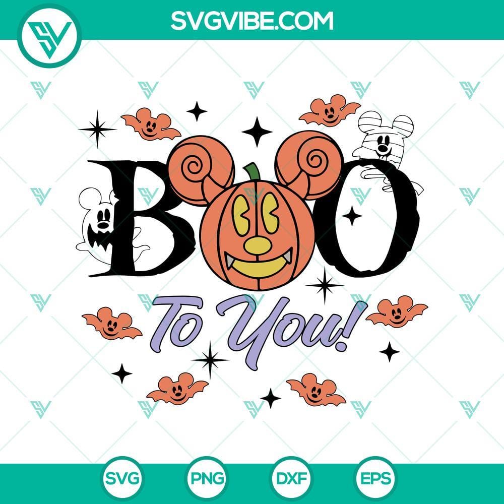 Disney Cute Mickey Boo SVG DXF EPS PNG Cut Files Disney Halloween SVG design of cute Mickey Mouse in a ghost costume, perfect for Cricut and Silhouette, available in SVG DXF EPS PNG formats.