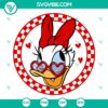 Disney Daisy Duck Checkered Valentine SVG | Cute Love Cut Files 2
