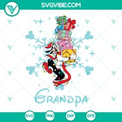 Disney Goofy Grandpa Christmas SVG | Funny Grandpa Christmas Cut Files
