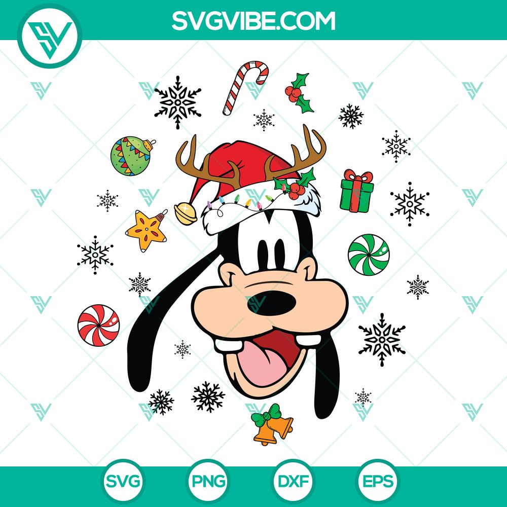 Disney Goofy Merry Christmas SVG | Funny Holiday Dog Cut Files Disney Goofy Merry Christmas SVG featuring a funny holiday dog design, perfect for crafting projects.