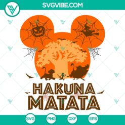 Disney Lion King Hakuna Matata SVG, featuring Carefree Life Cut Files for crafting. Ideal for fans of Disney and The Lion King.