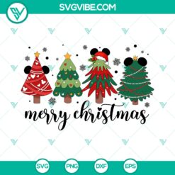 Disney Mickey Ears Christmas Tree SVG | Disney Holiday Celebration Cut Files