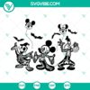 Disney Mickey Friends Halloween Skeleton SVG | Spooky Disney Group Cut Files 3