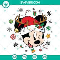 Disney Mickey Mouse Merry Christmas SVG | Classic Disney Christmas Cut Files