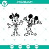 Mickey Mouse skeleton Halloween SVG, Funny Disney Halloween design for digital crafting.