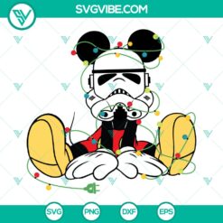 Disney Mickey Stormtrooper Christmas SVG | Star Wars Holiday Cut Files