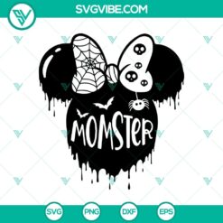 Disney Minnie Momster SVG, Minnie Halloween SVG featuring a spooky, cute design perfect for Halloween crafts.